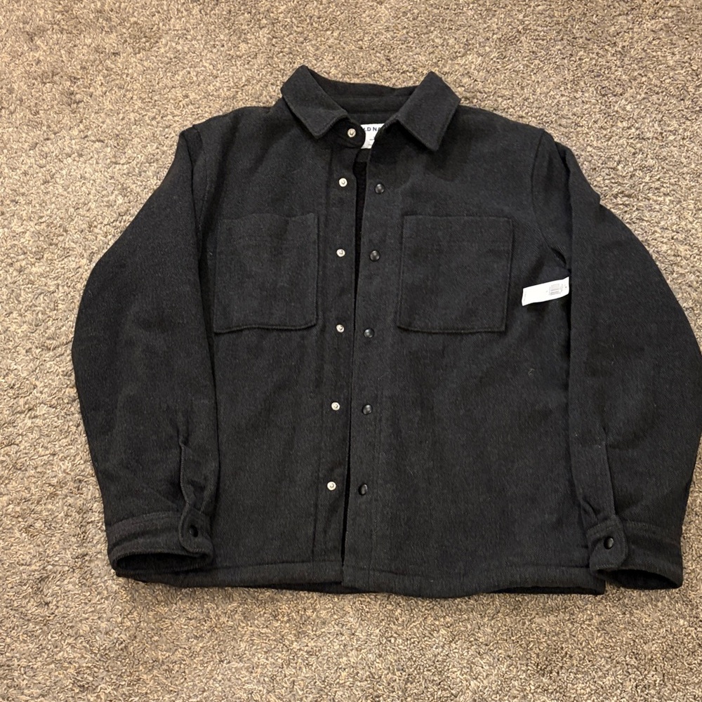 Old Navy Men's Dark Grey Sherpa lined Jacket
